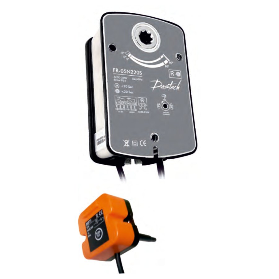 Электропривод Dastech FR-05N220ST 5 Н·м, 230 В, для противопожарных клапанов Электропривод Dastech FR-05N220ST 5 Н·м, 230 В, для противопожарных клапанов