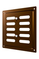 Решетка вентиляционная MER регулируемая 150x154 окрашенная сталь коричневый металлик ERA