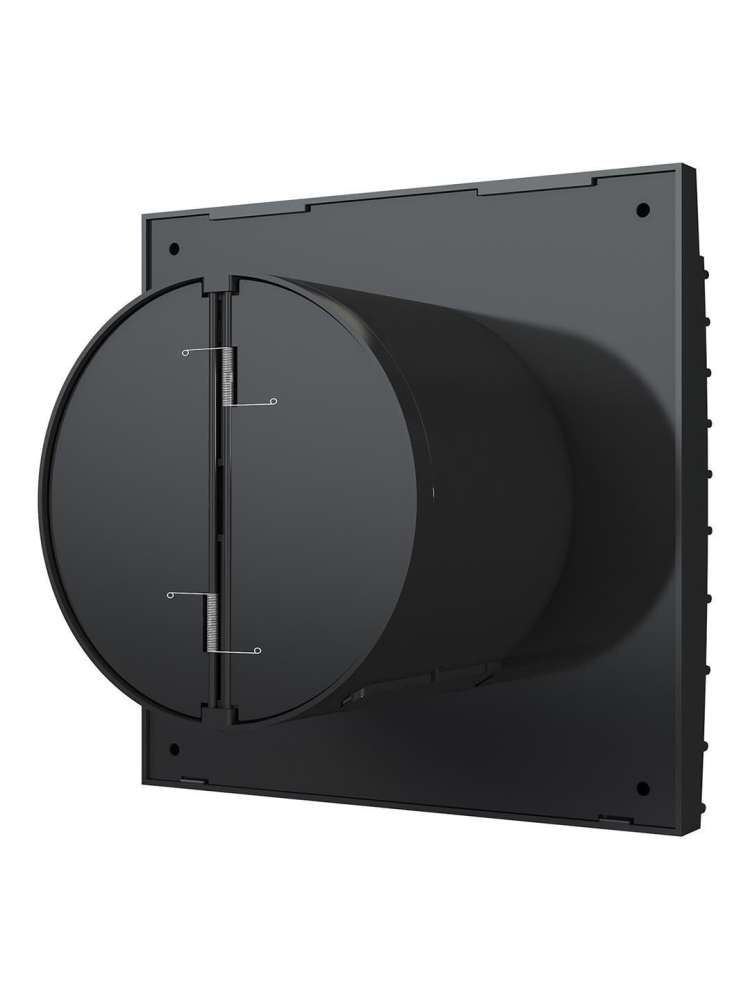 Вентилятор накладной SILENT D125 обратный клапан Obsidian DICITI