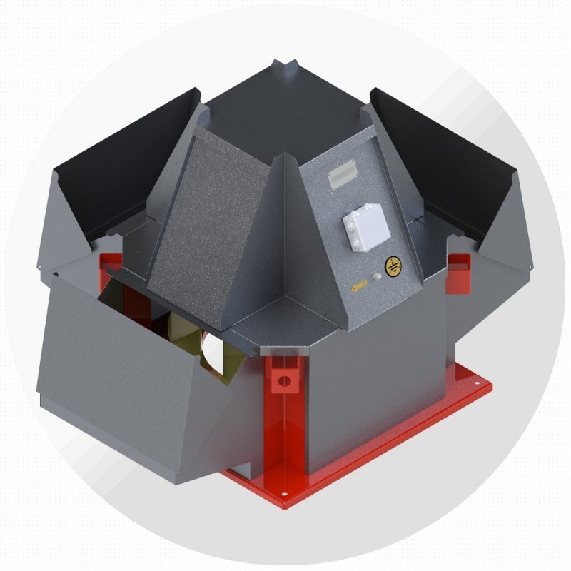 Крышный вентилятор дымоудаления ВКРВ-ДУ №8, Ø800 мм Крышный вентилятор дымоудаления ВКРВ-ДУ №8, Ø800 мм