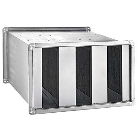 Шумоглушитель пластинчатый 700×400 мм оцинкованный Ванвент для прямоугольных воздуховодов